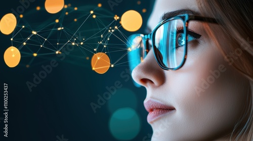 A cybersecurity analyst monitoring real time data and alerts on a screen, with AI algorithms assisting in identifying and mitigating threats.