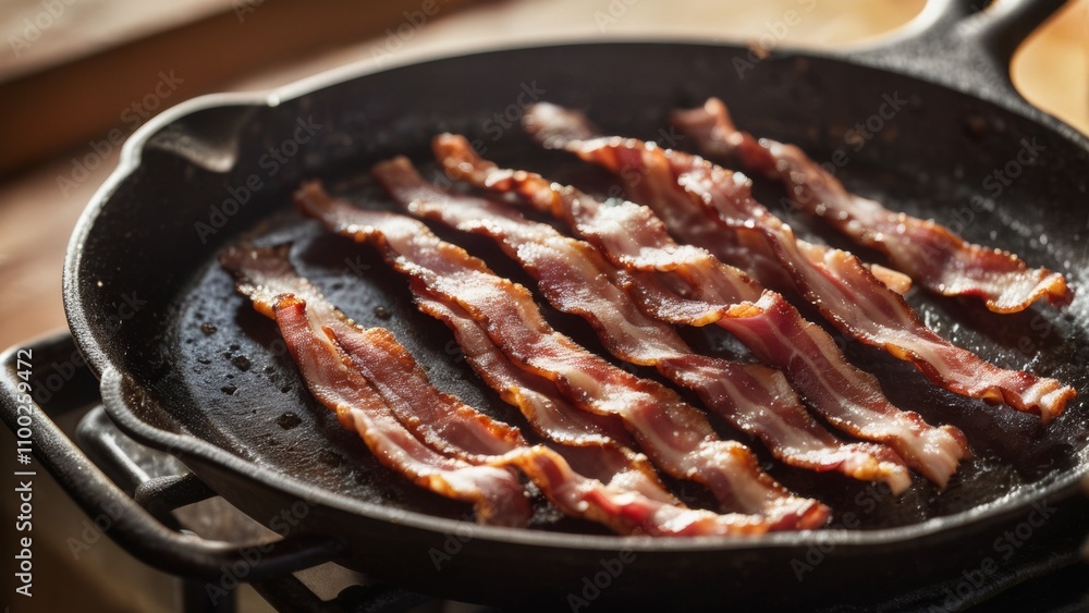 Fototapeta premium Fried bacon