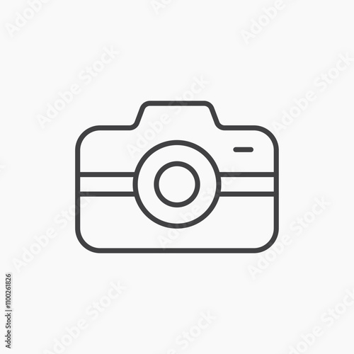 Camera thin line vector icon.