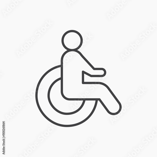 Disable thin line vector icon.