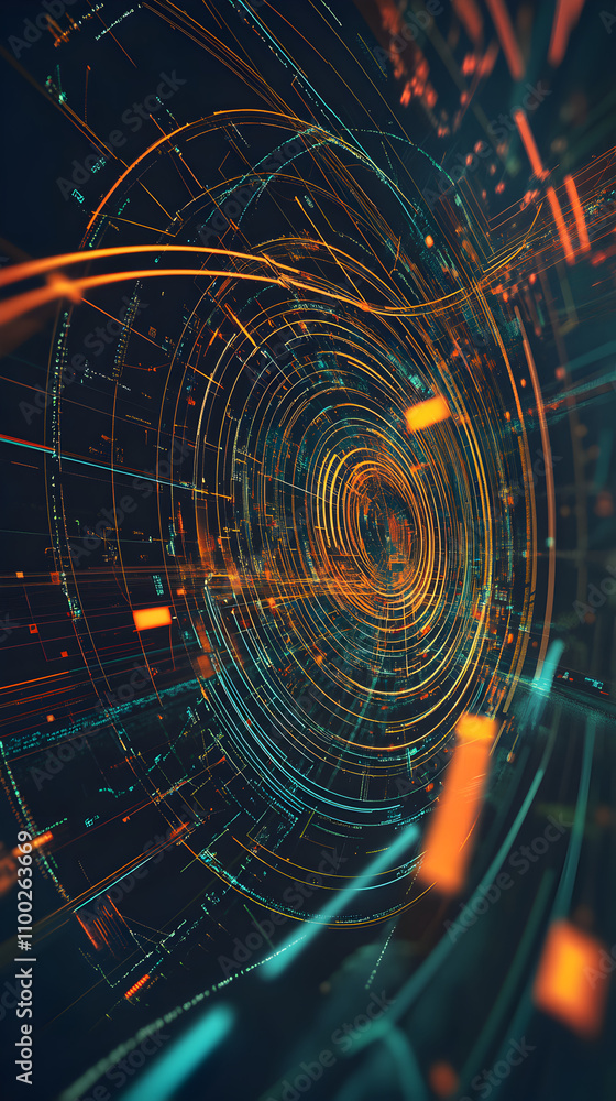 Obraz premium Abstract Digital Cryptography Algorithm: Quantum-Resistant Design