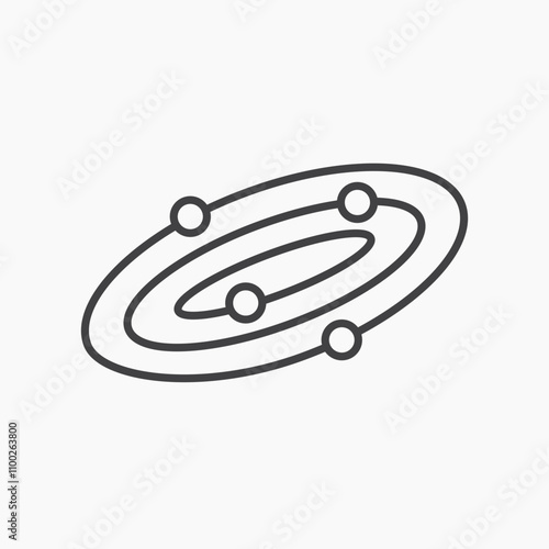 Space thin line vector icon.