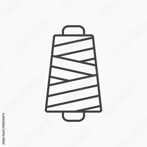 Yarn thin line vector icon.