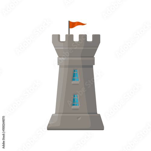 Castle Fort Vector Icon Illustration Logo