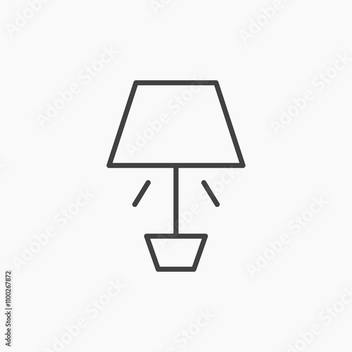 Lamp thin line vector icon.