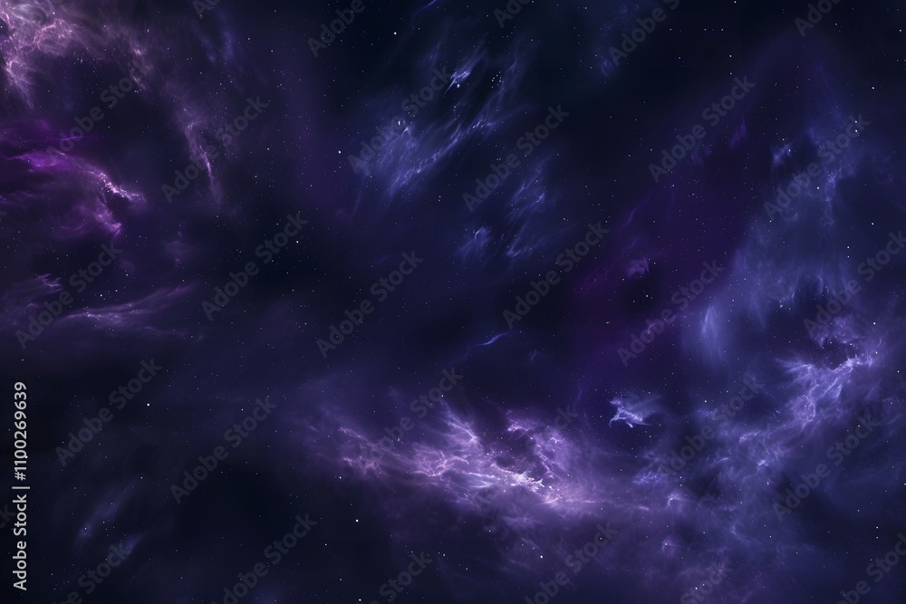 Fototapeta premium Dark cosmic background with a velvety texture and distant luminous galaxies