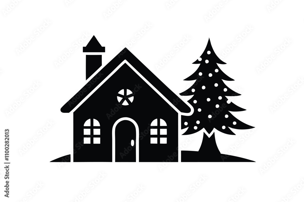 Fototapeta premium Christmas Home Vector