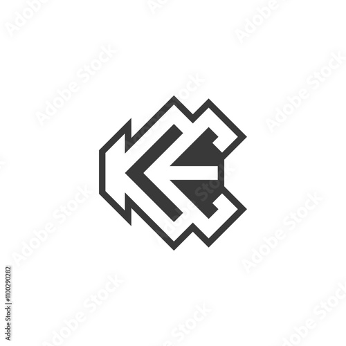 Arrow Style Ke Logo Or Ek Logo. A modern and bold design of the letter KE Logo using a Arrow style design at the center of the logo. Free Download Arrow Style Ke Logo Or Ek Logo. A modern and bold design of the letter KE Logo using a Arrow style design at the center of the logo. - GFXLoad