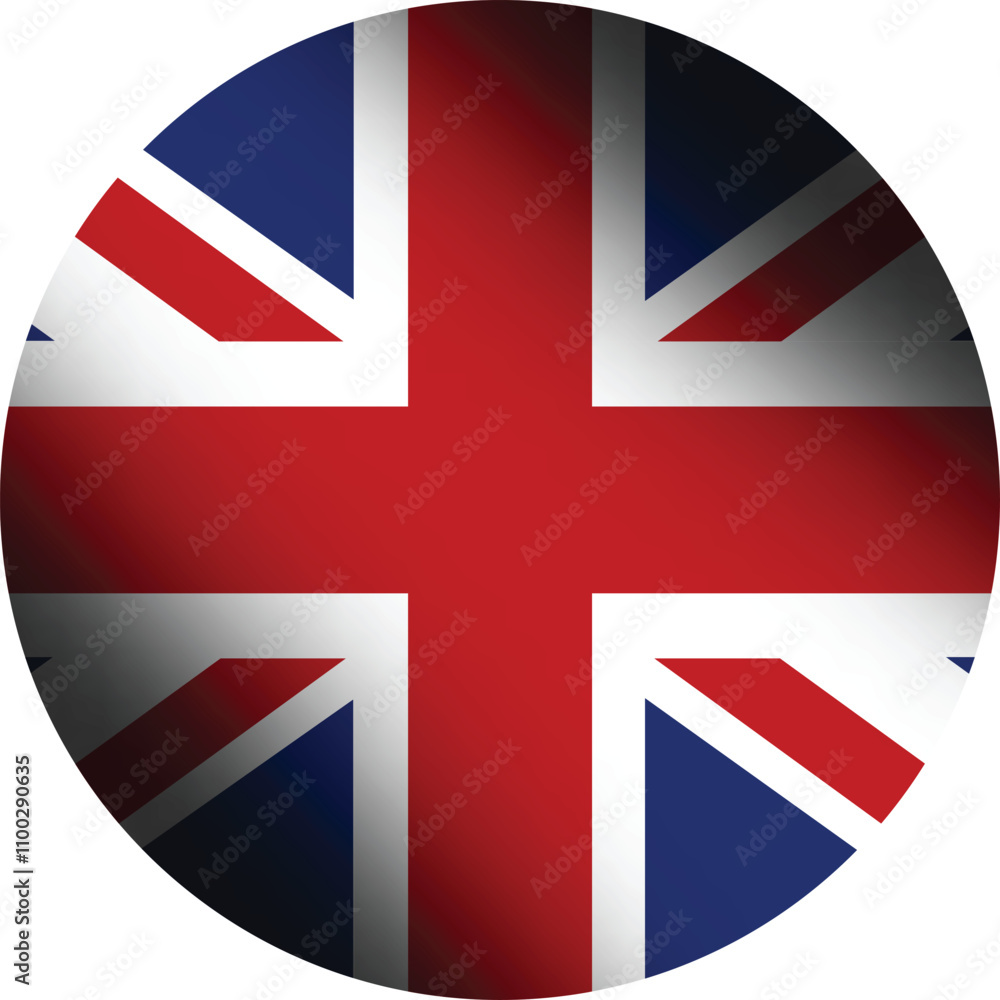 Obraz premium Union Jack round logo. Vector