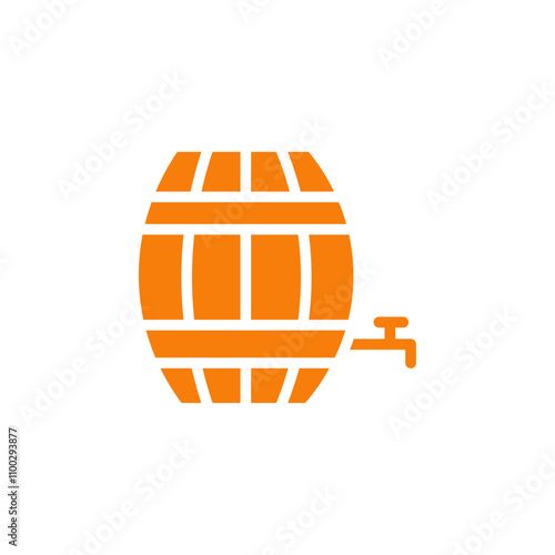 Barrel of beer icon Outline vector for web ui