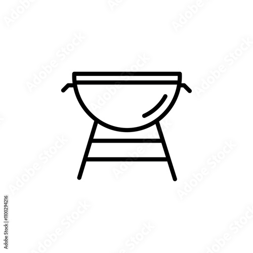 brazier icon Outline vector for web ui