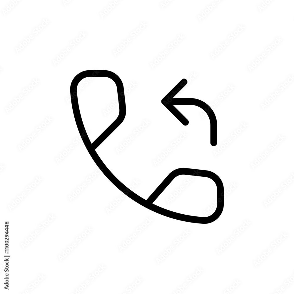 Obraz premium Call back icon Outline vector for web ui