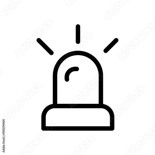 Buzzer icon Outline vector for web ui