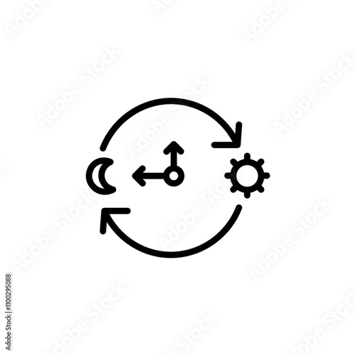 Circadian rhythms icon Outline vector for web ui