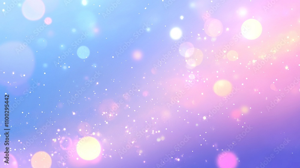 Obraz premium Soft Colorful Bokeh Background with Light Circles and Sparkles