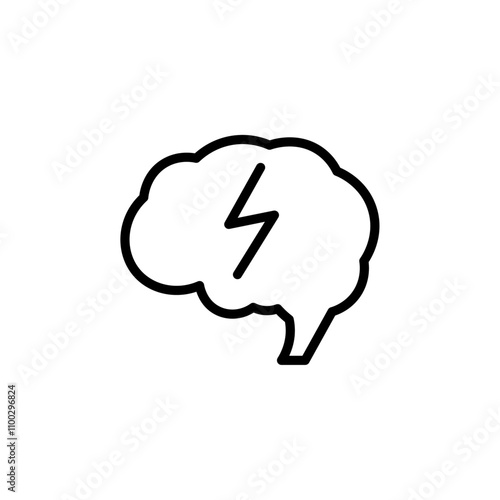 Epilepsy icon Outline vector for web ui
