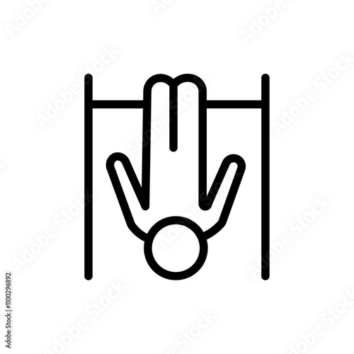 exercise hang bar icon Outline vector for web ui