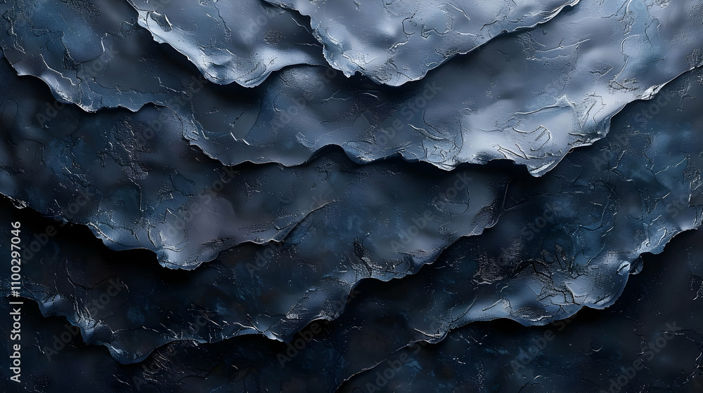 Abstract 3D Dark Blue Wavy Texture Background Abstract 3D Dark Blue Wavy Texture Background