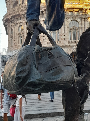 statue of a travel bag