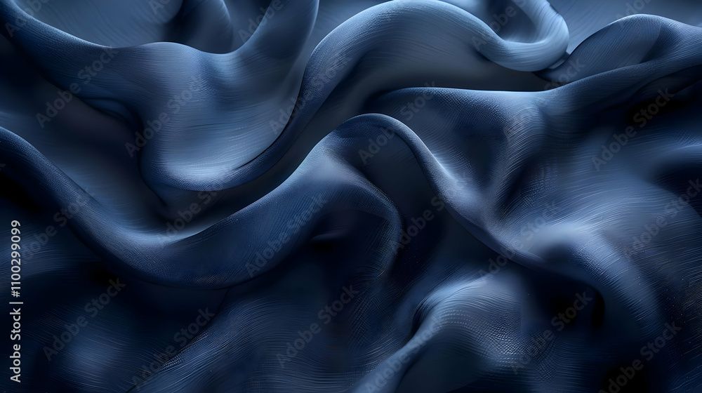 Obraz premium Abstract Background with Navy Blue Wavy Texture