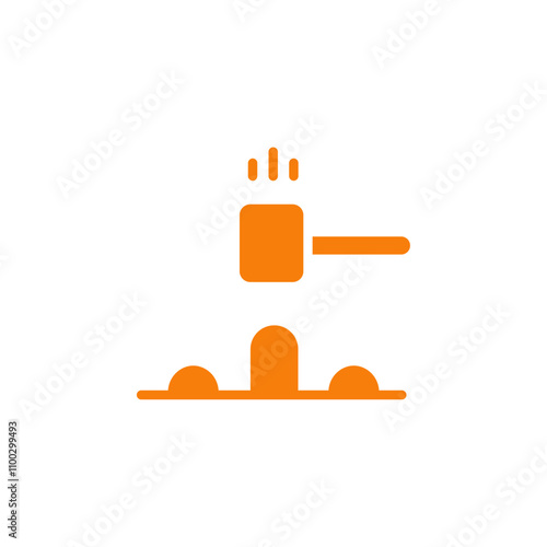 Mole Game Whack icon Outline vector for web ui