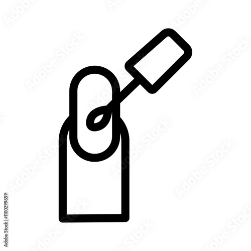 nails polish icon Outline vector for web ui