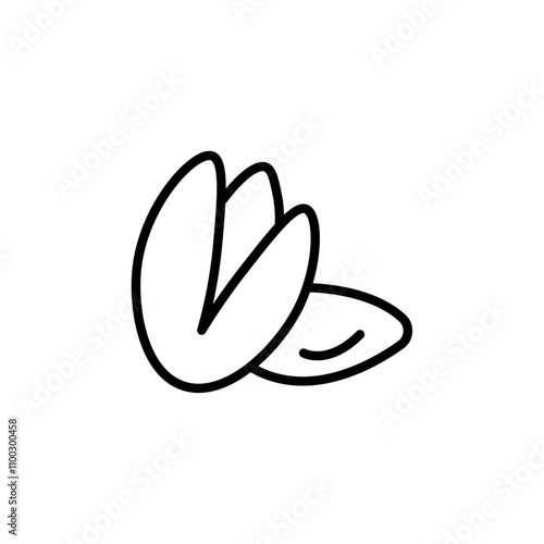 pistachio icon Outline vector for web ui