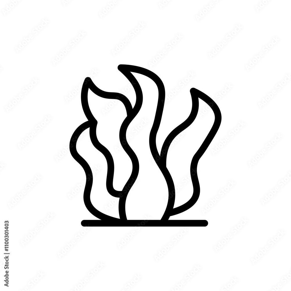 Obraz premium Seaweed icon Outline vector for web ui
