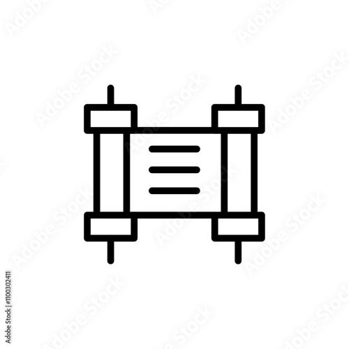 Torah icon Outline vector for web ui