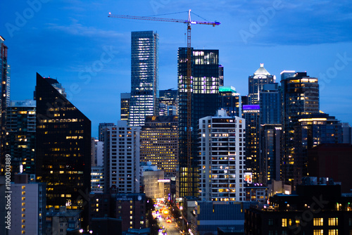 Photography city at night