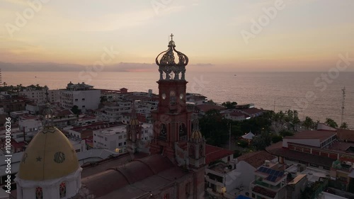 Our Lady of Guadalupe Church at Sunset. Puerto Vallarta, Mexico photo