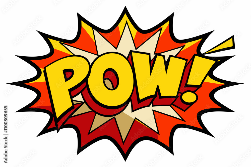 POW comic book explosion illustration POW comic book explosion illustration