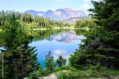 alpine lake in Canadian mountains