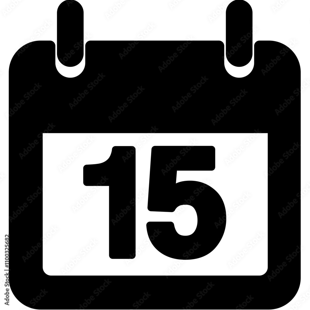 Obraz premium Calender color icon single line vector