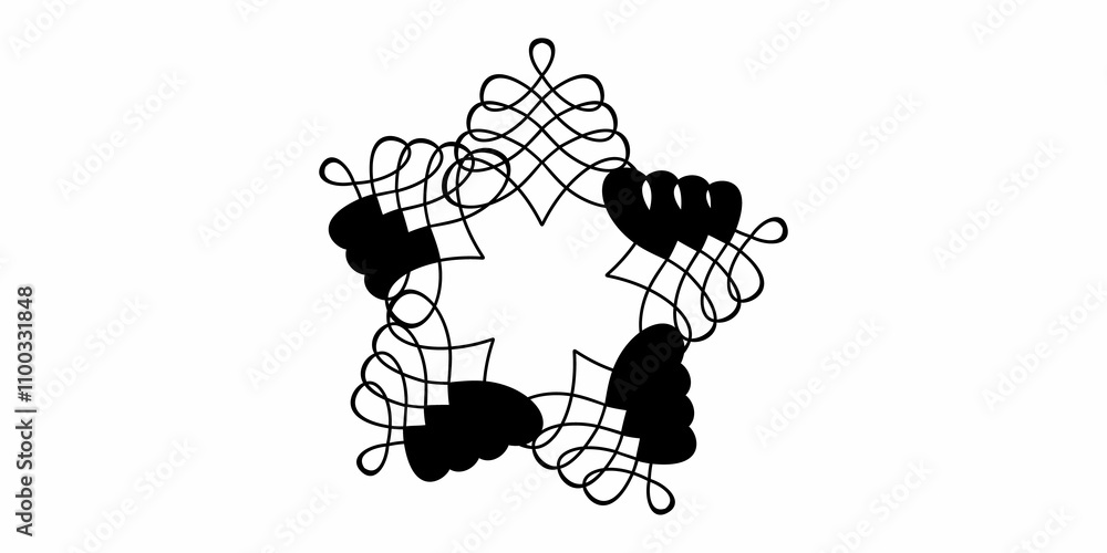 Obraz premium tribal ornament logo icon vector