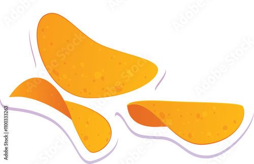 Crispy Potato Chips Illustration photo