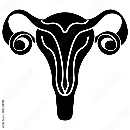 Fallopian Tubes (Female) vector illustration