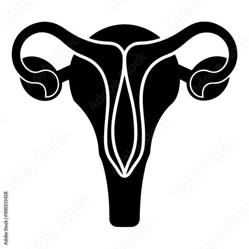 Fallopian Tubes (Female) vector illustration