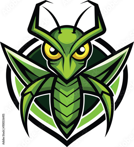 Mighty Mantis Mascot Logo 