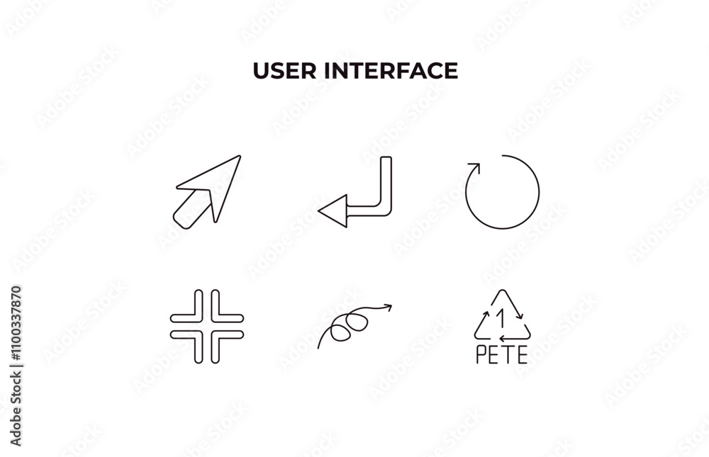 fully editable outline icon collection from user interface concept. thin line icons set such as mouse arrow, return left arrow, restart, sketched arrow, 1 pete, fully editable outline icon collection from user interface concept. thin line icons set such as mouse arrow, return left arrow, restart, sketched arrow, 1 pete,