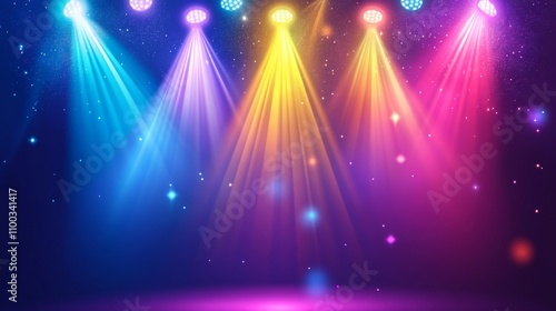 Colorful Stage Lights Background - Perfect for Your Next Event