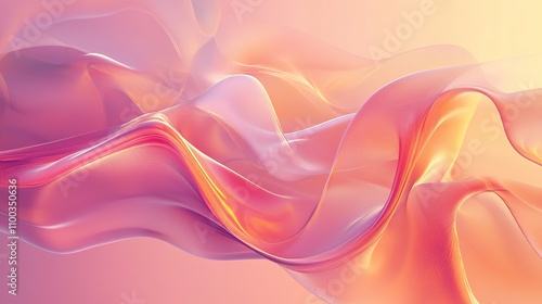 Abstract Colorful Flowing Waves with Soft Light and Texture