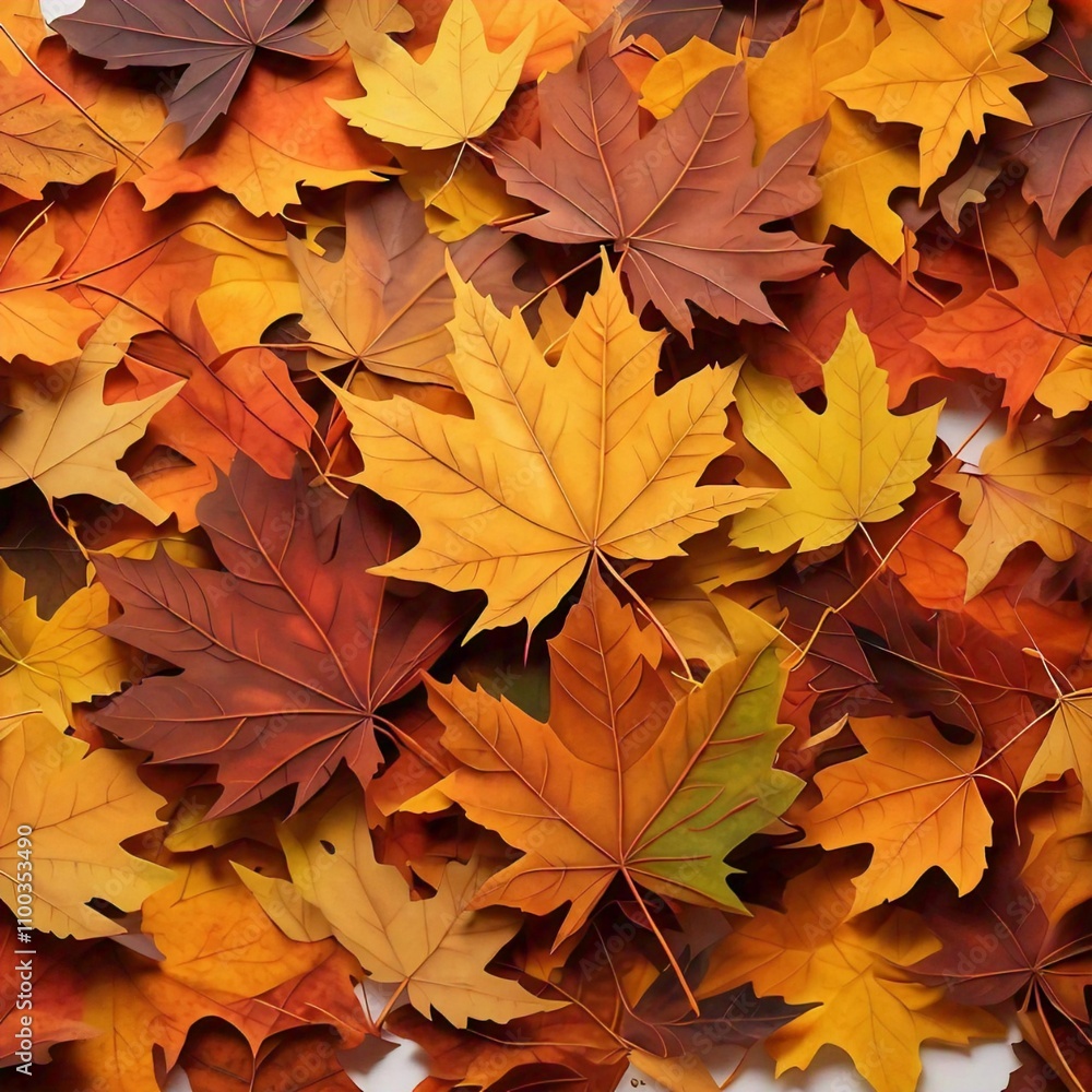 Fototapeta premium Vibrant display of autumn leaves