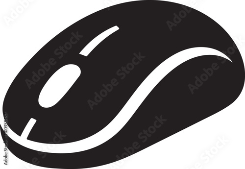 computer mouse silhouette for creative projects.