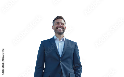 Businessman Isolated on white transparent background , Businessman PNG 