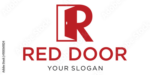 logo initials RED DOOR icon vector