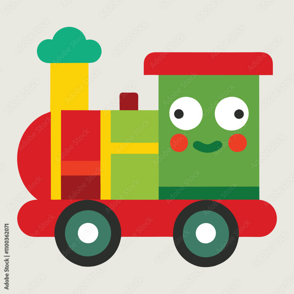 Fototapeta premium Vector illustration of cartoon train
