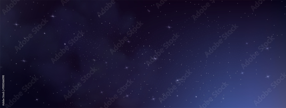 Obraz premium Starry night sky with astrological constellations. Space stars background.Space nebula and glittering stardust.