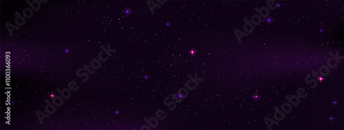 Starry night sky with astrological constellations. Space stars background.Space nebula and glittering stardust.