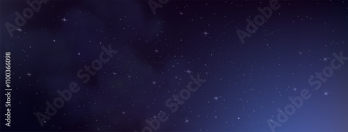 Starry night sky with astrological constellations. Space stars background.Space nebula and glittering stardust.